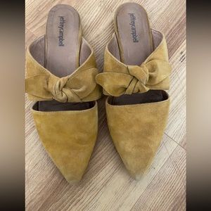 Jeffrey Campbell Charlin Mustard Suede Mules